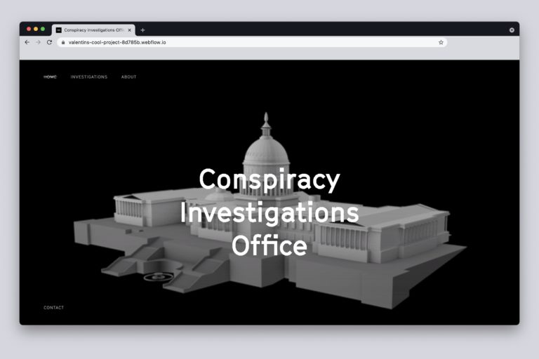 Data Storytelling, Conspiracy Investigations Office
